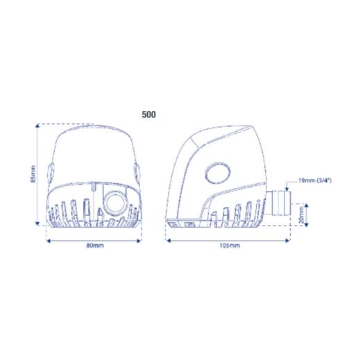 LÄNSPUMP WHALE ORCA 500GPH 12V